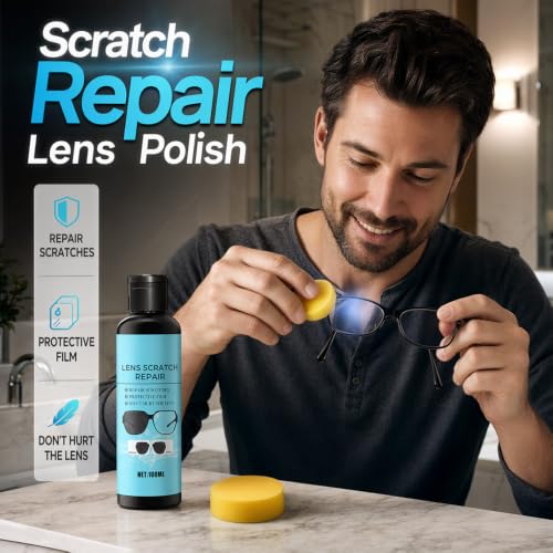 Image of Eyeglass Scratch Remover Spray, Lens Cleaning Spray for Eyeglasses & Sunglasses, Helps Reduce the Appearance of Minor Surface Marks for Daily Lens Care (1pcs)