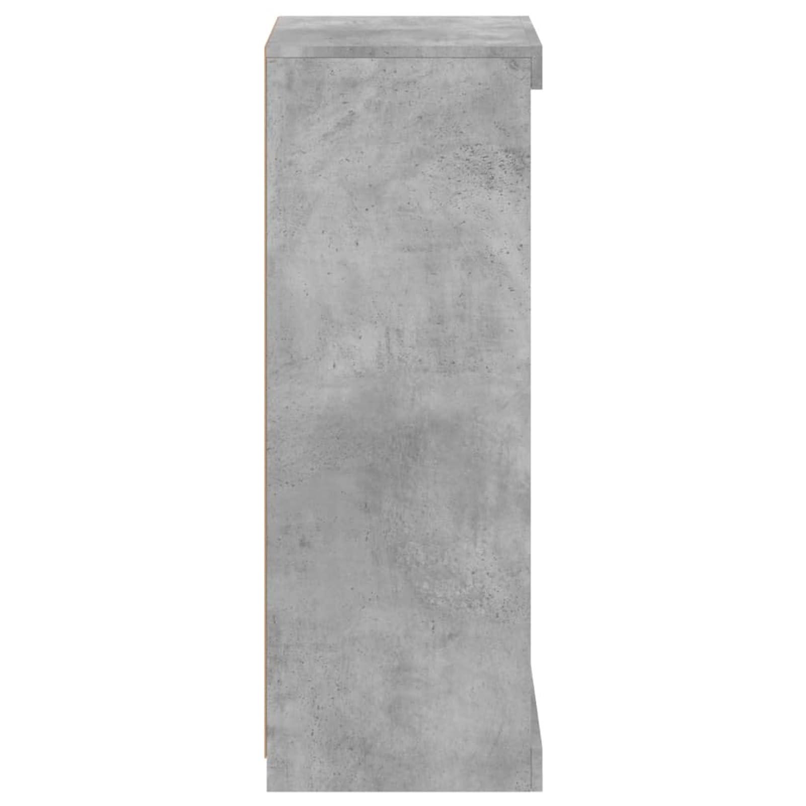 Homgoday Buffet avec lumières LED Gris béton 41 x 37 x 100 cm Armoire latérale Armoire de rangement pour salle à manger, salon, couloir et cuisine, mobilier de bureau à domicile