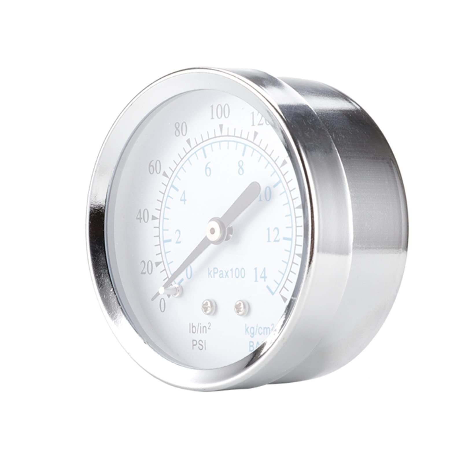 Manómetro de Metal de Doble Escala de 0-200psi/0-14bar, medidor de presión NPT de 1/8 ", medidor de presión de Esfera de Aceite de Agua y Aire de Rosca