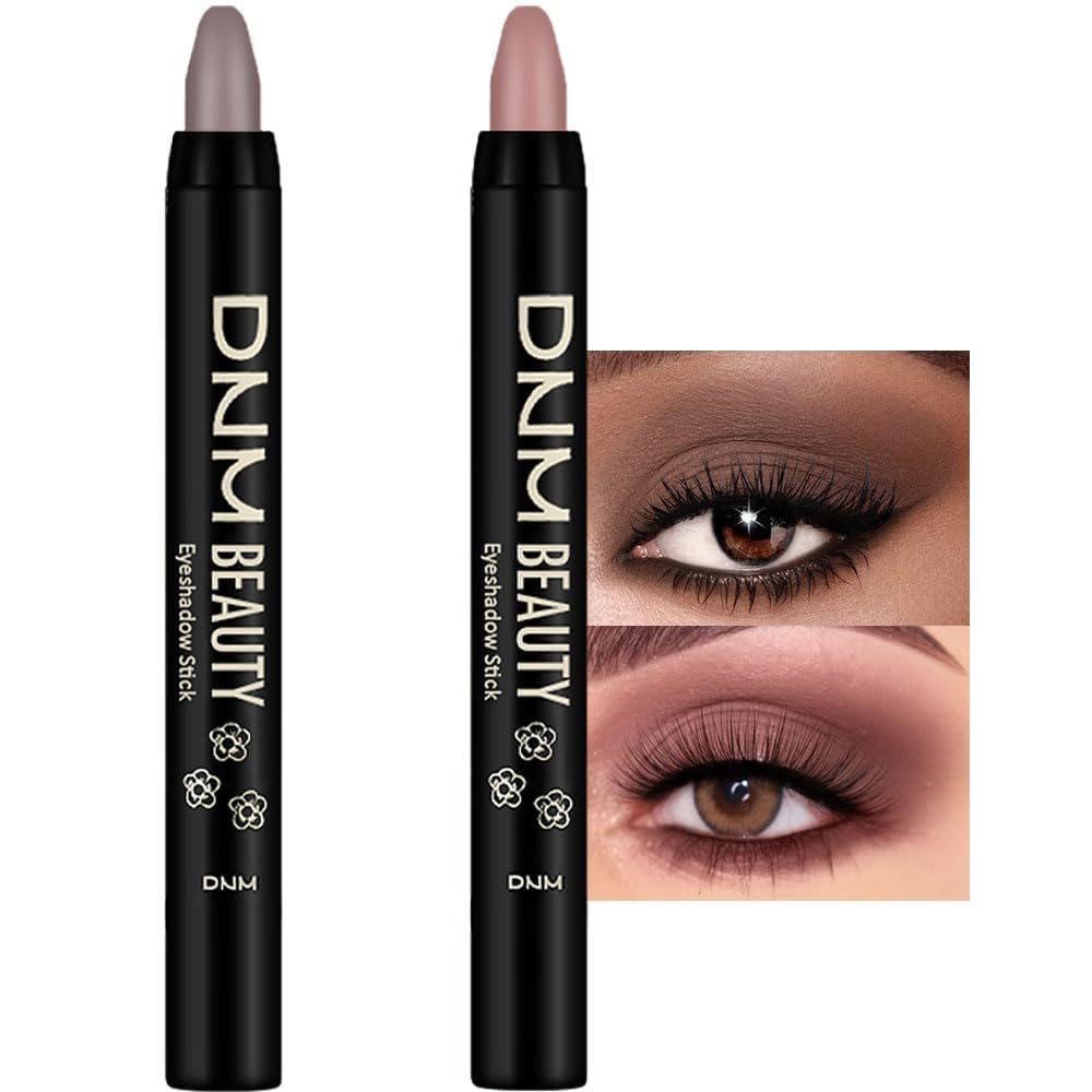 evpct2Pcs Cream Eyeshadow Sticks Set for Eyes Waterproof, Stone Matte & Putty Matte Eye shadow Stick Pencil Pen Bulk sombras en crema para ojos 22+23