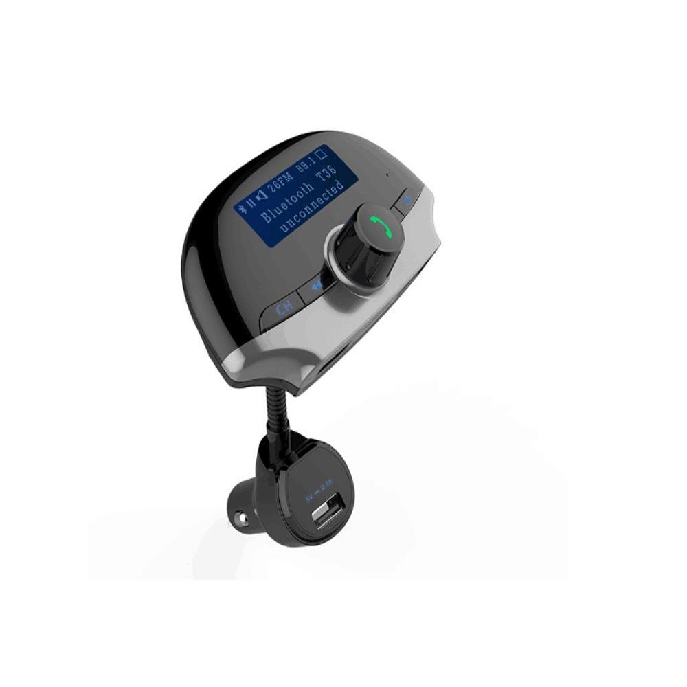 JenNiFer Agetunr Bt36 Lettore Mp3 Bluetooth per Auto con Schermo Grande Trasmettitore FM Caricabatterie per Auto Intelligente A Ricarica Rapida 3A