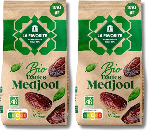 La Favorite Dattes Medjoul Bio, 250 g (Lot de 2)