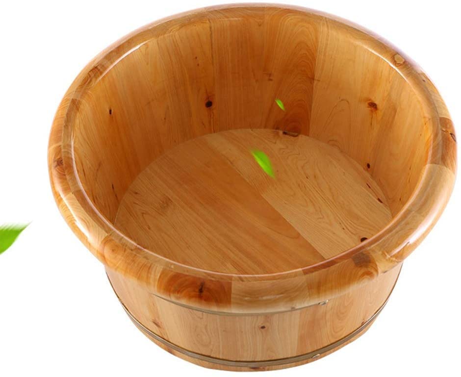 Balde de madera para baño de pies de cedro 40 cm miniatura 3