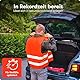 PURAHELP Warnwesten Auto 5er 4+1 Set Europaweit gültig nach EN ISO 20471 - Reflektierende Warnweste Auto inkl. Kinderweste - Sicherheitsweste Auto Warnweste Orange - Warnschutzweste Sicherheitswesten