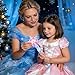 KingGlee Light Up Snowflake Wand with Music, Motion Sensitive Magic Princess Toy Wands for Kids Girls Birthday Roleplay Party Favor 2 Pack, Blue & Pink