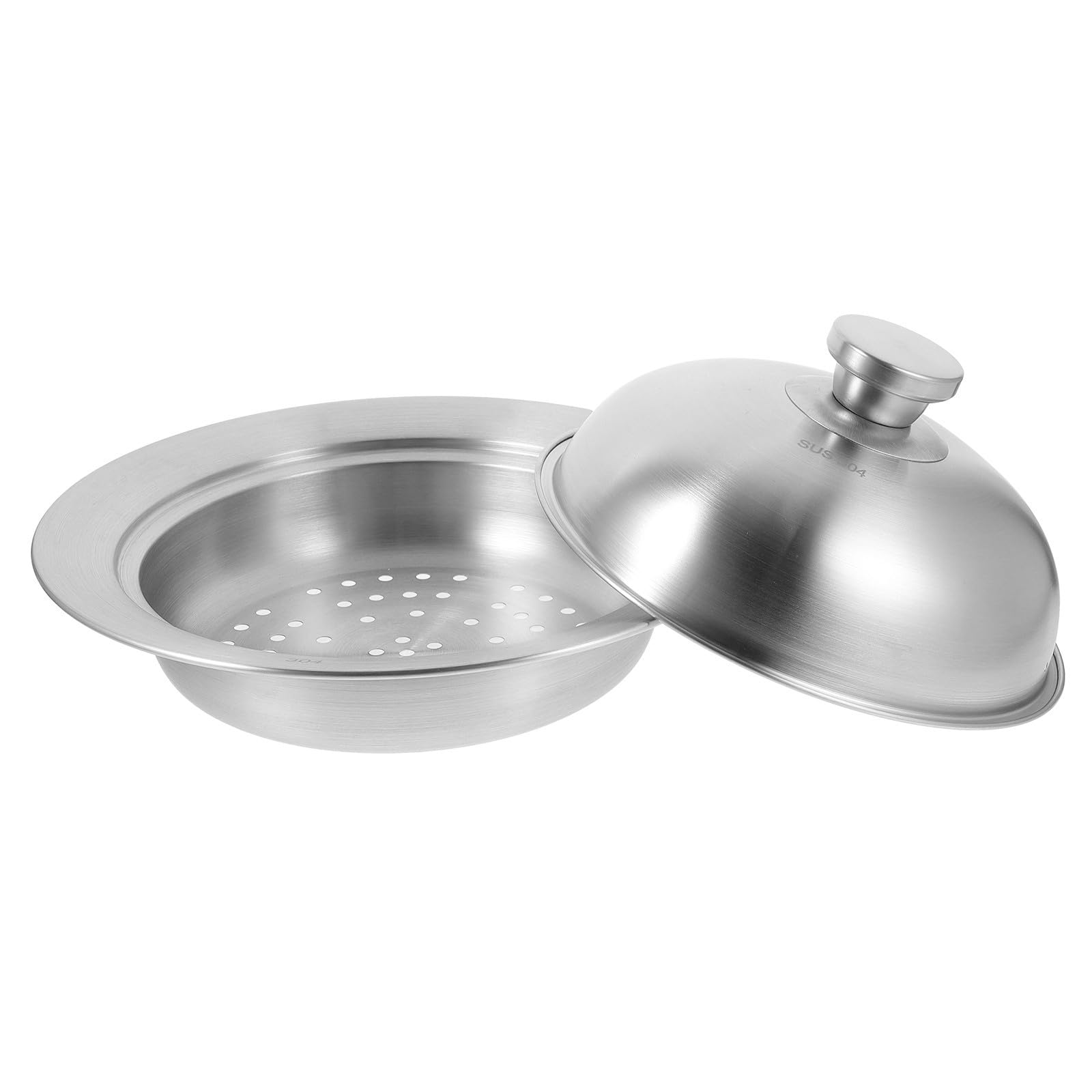 PRETYZOOM Vaporera Resistente a Roturas de Acero Inoxidable con Tapa Multifuncional Diseño Práctico y Ligero Adecuado para Cocinar al Vapor Hogar