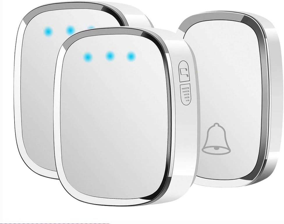 Wireless Waterproof Doorbell Intelligent Home Welcome Doorbell UK Plug Smart LED Light Calling Bell 1 2 Button 1 2 Receiver