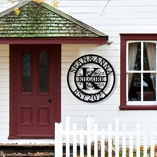 Personalized Last Name Metal Signs Custom Split Letter Name Sign Custom Front Door Monogram Sign Outdoor Metal Sign Family Name Sign Metal Wall Art Wedding Gift Housewarming Gifts #TOP5