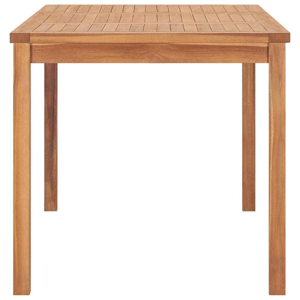 Tavoli da esterno per esterni, tavolo da pranzo da giardino, 140 x 80 x 77 cm, in legno massello di teak