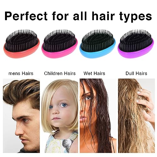 Detangle Hair Brush Oval Shape Smooth Detangle Hairdressing Comb Tangle Free Hair Care Scalp Massager For Women Men Detangling Hair Brush (Pack Of 1) - Image 7