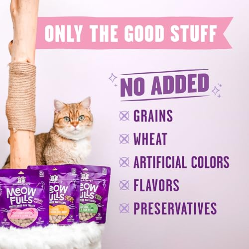 Image of Stella & Chewy's Meowfulls Freeze Dried Cat Treats - Whitefish & Salmon Recipe - Raw Protein with Probiotics & Salmon Oil - 1 Calorie Per Treat - 1.5 oz
