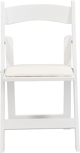 Miniatura 4 de White Folding Accent Chairs with Beige Cushion 4Pcs, Curved Back, Wood, Modern Leisure Chairs for Bedroom, Living Room, Waiting Room