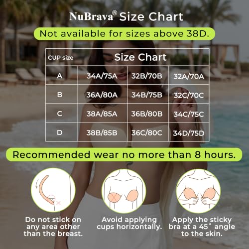 Image of Sticky Bra Push Up, Strapless Adhesive Bra, Backless Dress No Show | Perforated cups, glue-free center, stick-on hold, front clasp lift, reusable Invisible bra for low-cut outfits and hot days