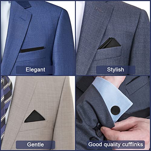 AOMIG Heren Stropdassen set, Klassieke Heren Effen Kleur Stropdas Set met Pocket Vierkant, Manchetknopen en Dasclip, Premium Pure Kleur Skinny Formele Stropdas voor Mannen Zakelijke Bruiloft Werk - Image 7