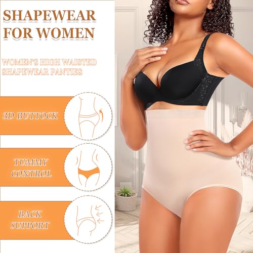 Image of Werena Tummy Control Shapewear Panties For Women Seamless High Waist Shaping Body Shaper Girdle Underwear