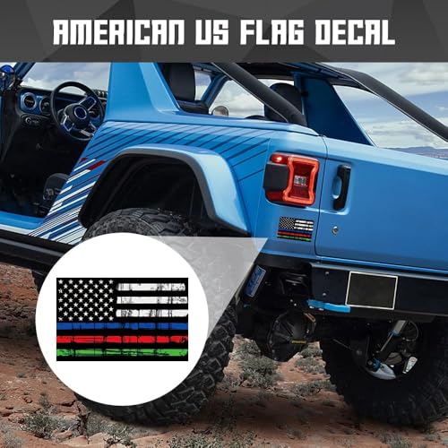 Image of deemars 2PCS USA American Metal Flag Auto Fender Emblem, American Flag Car Decal, 3D Mini Patriotic Badge Car Sticker, Universal Car Emblems and Badges for Most Cars (US Flag-A)