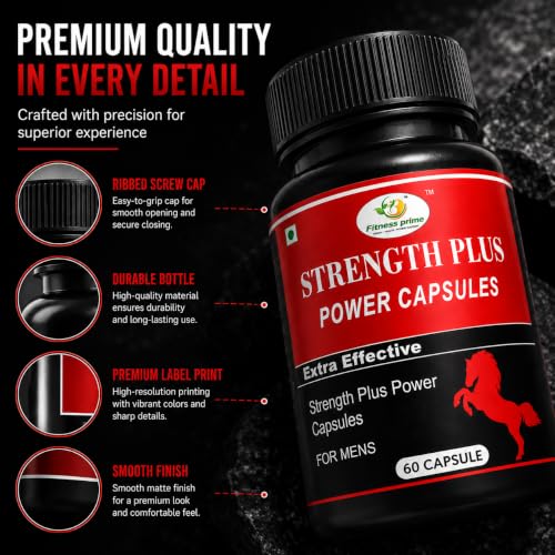 Image of Strength Plus Herbal Capsules for Men, 60 Capsules | Ayurvedic, Daily Wellness & Energy Support, Natural Herbal Supplement