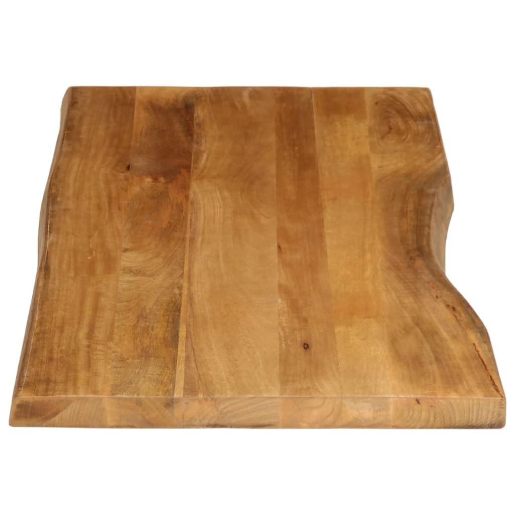 Dessus de table 140x60x2,5 cm bord vivant bois massif manguier