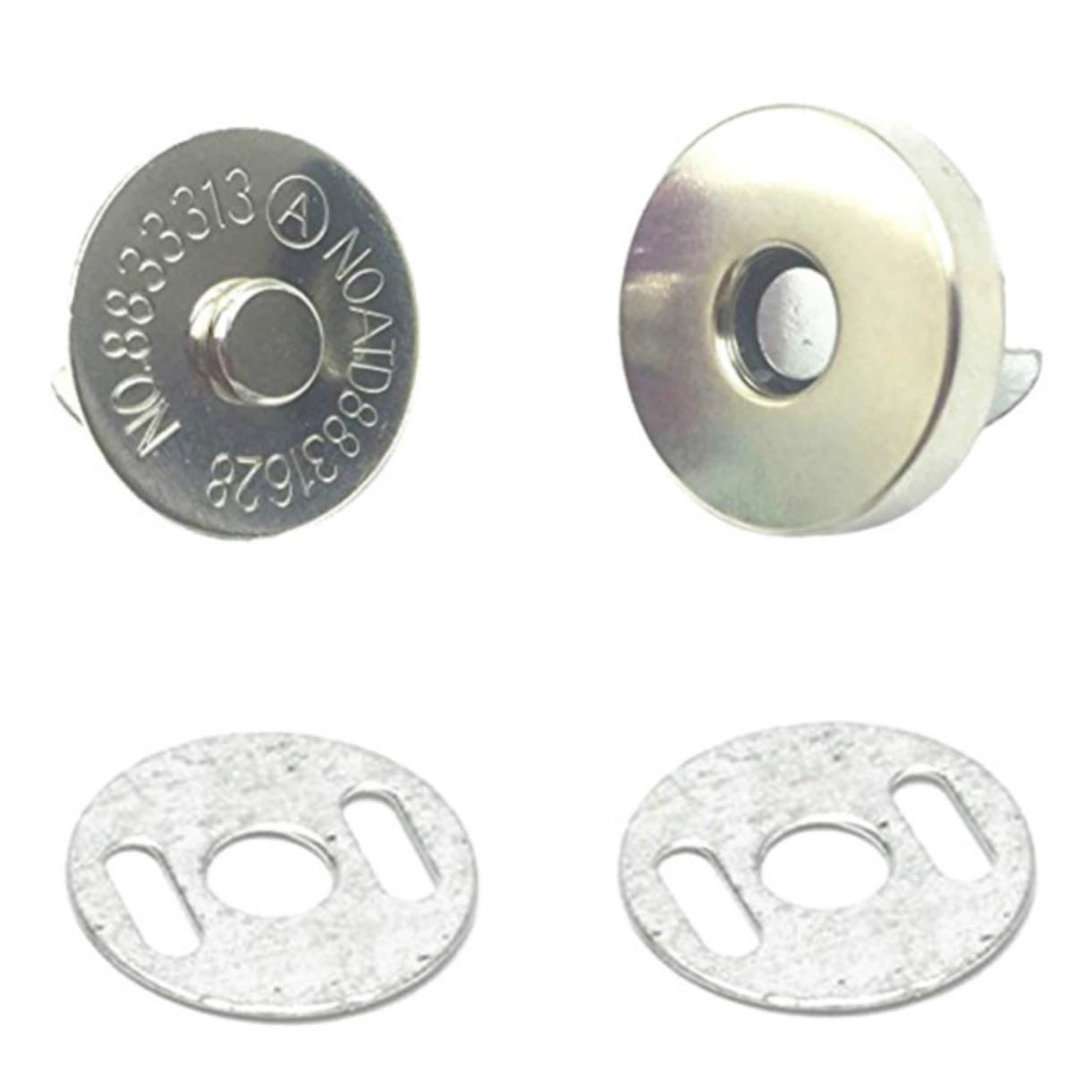 Cierre de Botón Magnético para Bolsas 18mm 100 Piezas