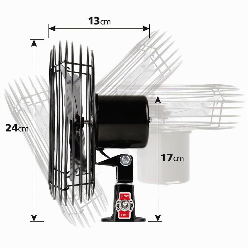 Lampa 73100 Premium, ventilatore in metallo Ø 8” - 24V