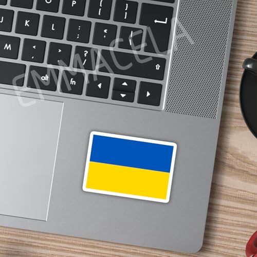 Image of (3PCS) Ukraine Flag stickers, Countries Flag Stickers - Waterproof Vinyl Decals For Laptops, Tumblers, Water Bottles, Books, Scrapbooks, Size 3 x 2 Inch