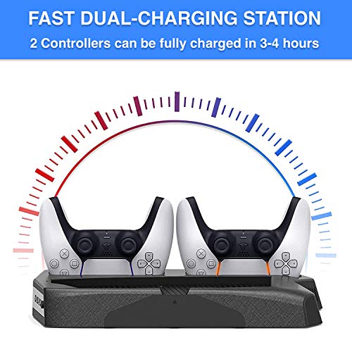 image for Zadii Vertical Stand with Cooling Fan Compatible with PS5, Playstation