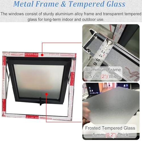 Ventana de ducha de repuesto con marco de aluminio resistente 3