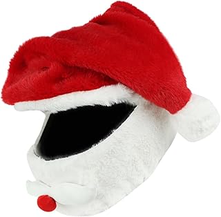 NOLITOY Cobrir Chapéu De Capacete De Natal Decoração Brilhante Motocicleta Para Adultos Decoração Ao Ar Livre Capacete De Chapéu De Natal De Natal Para Capa De Capacete De Natal