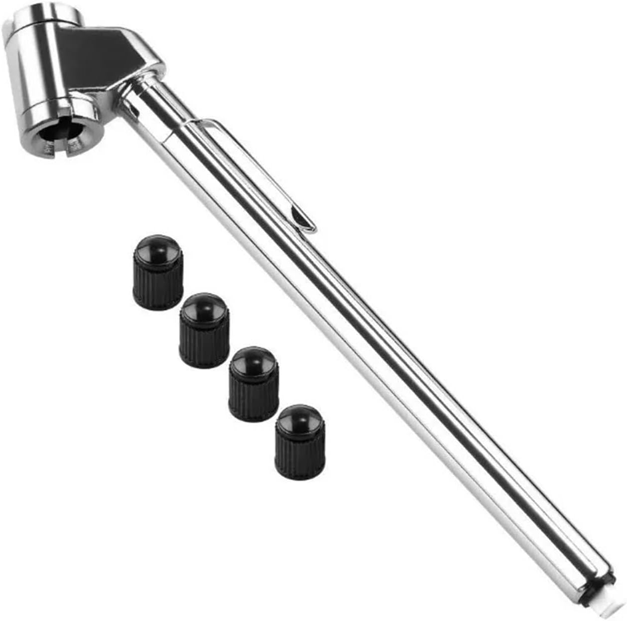 Pencil Tire Pressure Gauge, 10-120 PSI Dual Head Trucks Air Gage, Accurate Mechanical Dually Chuck Wheel Service Checker