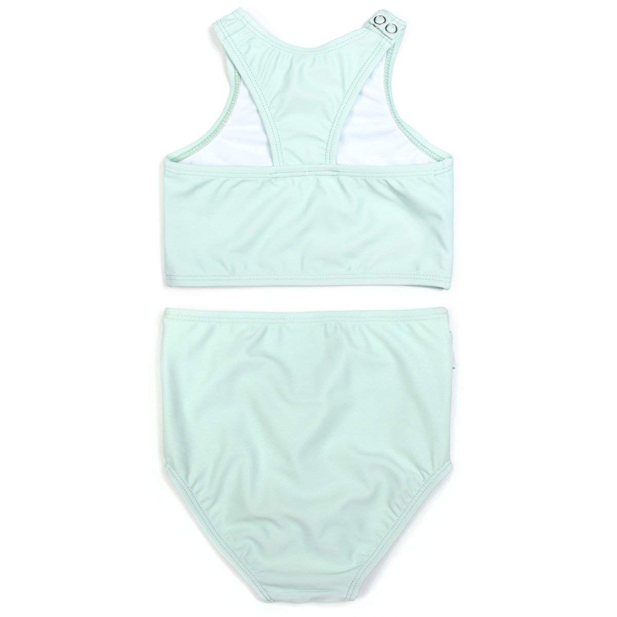 SwimZip Girls' Halter Top Bikini Bottom UPF 50+ 2 Piece Light Blue - 18-24 Month