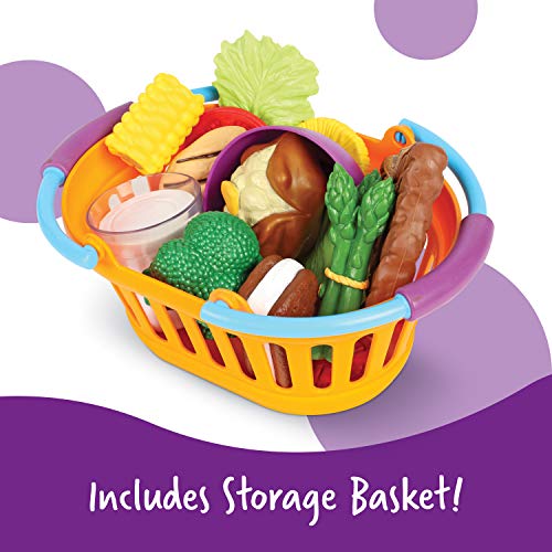 Learning Resources New Sprouts Dinner Food Basket - 18 Pieces, Ages 18+ Months Pretend Play Food For Toddlers, Preschool Learning Toys, Kitchen Play Toys For Kids, Play Food With Basket #TOP3