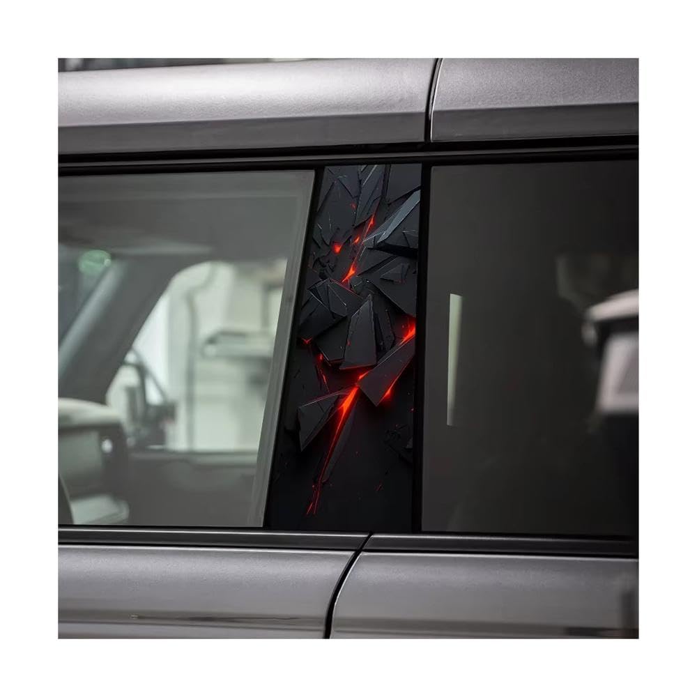Car Center Pillar Stickers Flamed Prisms Scratch-Resistant Protective Film