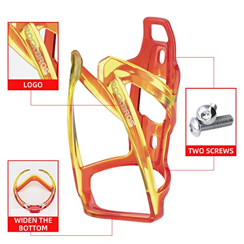 Image of ROCKBROS Bike Water Bottle Holder Ultra-Light Bicycle Bottle Cages with Screws Tool, Universal Bike Cup Holder Rack for Road MTB Bikes