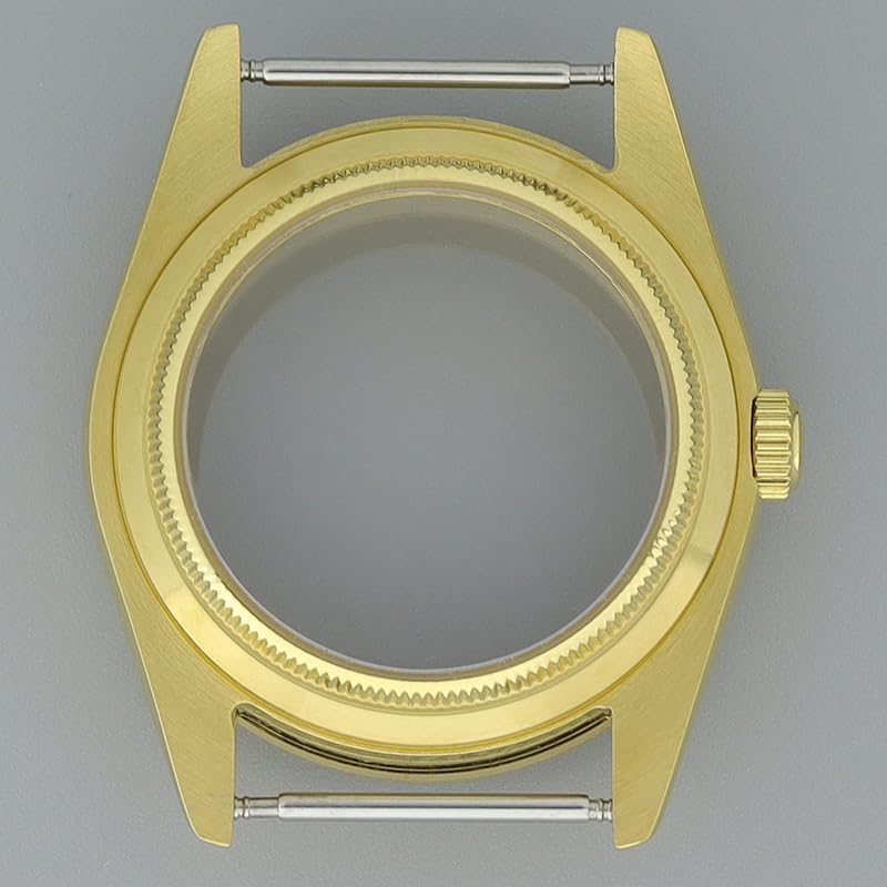 36/39mm 316L Stainless Steel Gold Mechanical Watch Case Sapphire Glass for NH35 34 36 38 Miyota8215 Movement