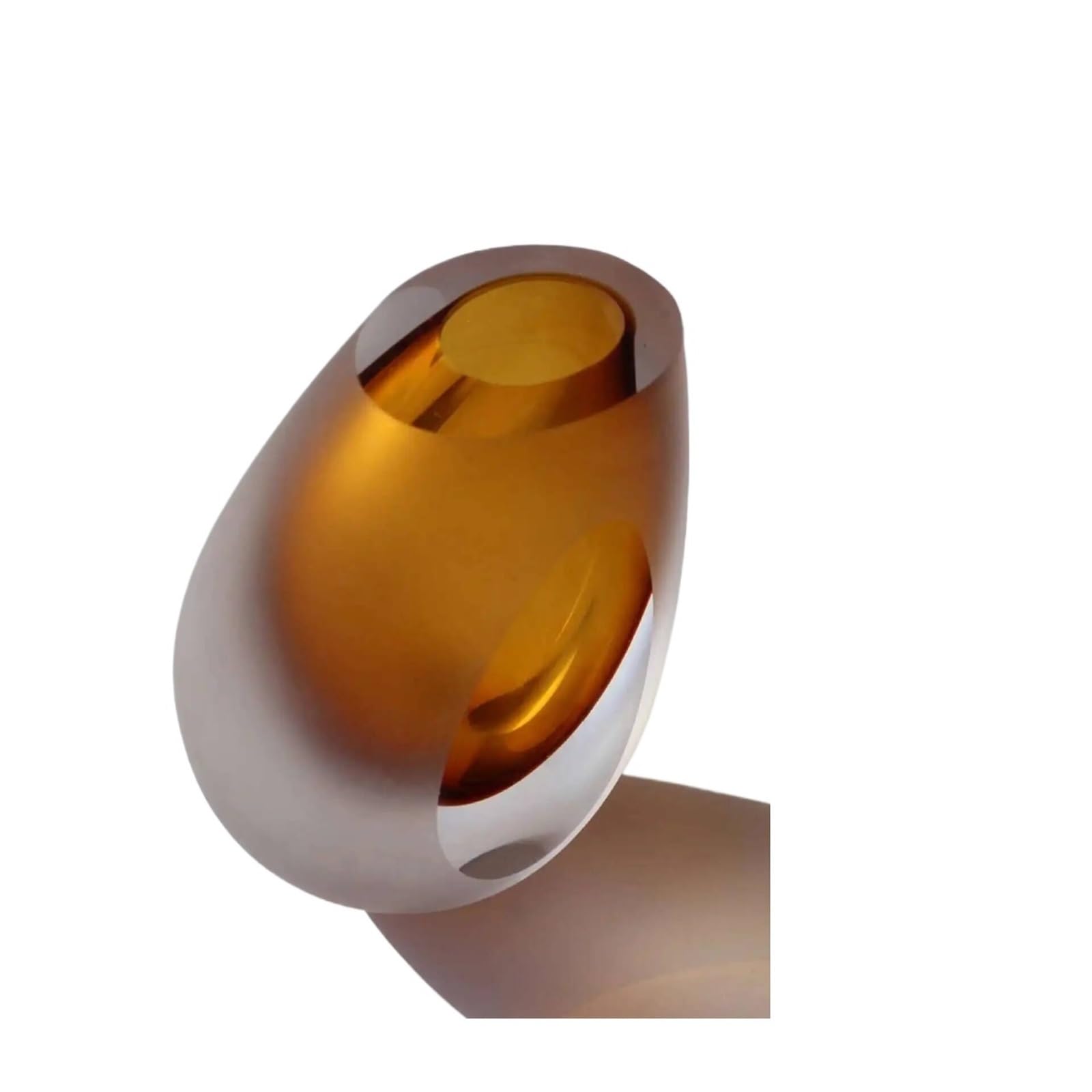 Modern Blown Thick Bottom Small Mouth Colorful Mini Decoration Wide Dinner Desktop Hydroponics Black And White Vase For Living Room, Office, Wedding(Color03)