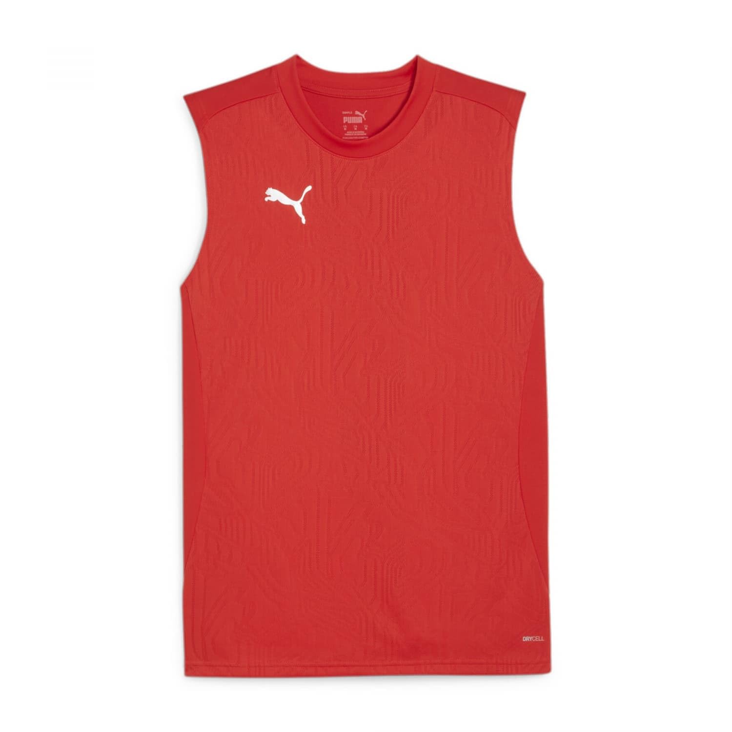 Puma Men's Teamfinal Training Short-Sleeve Performance T-Shirt - Red/Silver - S