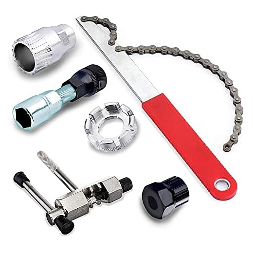 Llave de Cadena para ​Bicicleta con Extractor,Desmontar los Piñones del Cassette ​de Bicicleta,Herramienta de Extracción de Cassette de Bicicleta,Látigo de Cadena