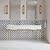 Bedrosians Matisse Marble Blend Mosaic 1, 11.25" x 11.25", White Carrara & Nero Marquina (5-Pack, 4.39 SF)