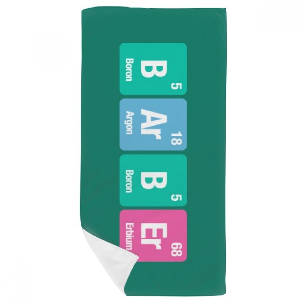 Serviette douce Barber Chemical Science absorbante aux finitions soignées