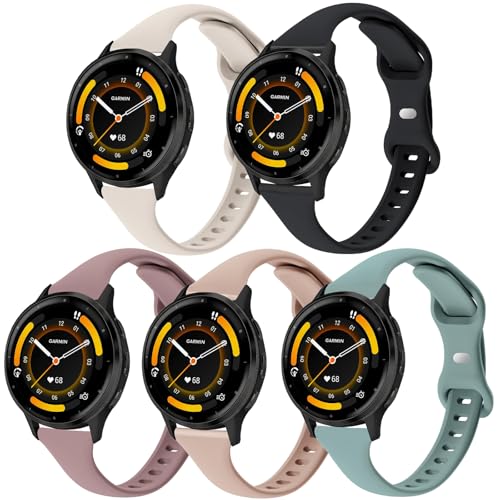 Pack de 5 correas de silicona 22mm para Garmin miniatura 1