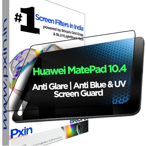 Image of Pxin Tablet Anti Bluelight and Anti Glare Screen Guard compatible with Huawei MatePad 10.4 | BLUV Lightblock Tech | Scratch Proof | Prevents bluelight | Eye Protection | No Dry Eyes