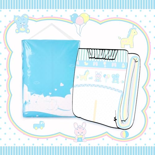 Image of Littleforbig Adjustable Hook-and-Loop Fastener Closure Adult Printed Diaper 2 Pieces - Baby Parade (Large 36 inch-48 inch)
