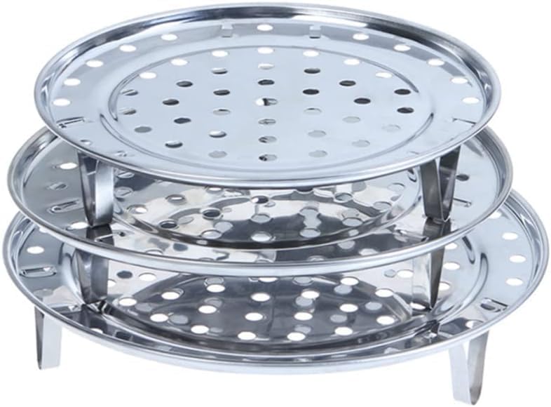 Walquicks Round Stainless Steel Steamer Rack, 3 Pack Diameter Canner ...