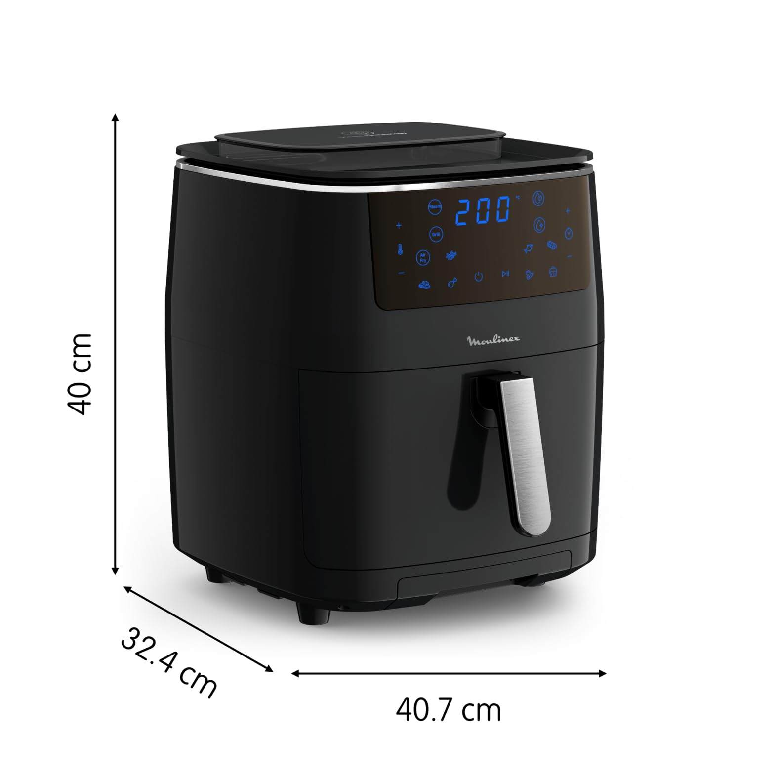 Easy Fry Grill & Steam, 3 in 1, Friggitrice ad Aria + Griglia + Vaporiera, 7 Programmi Automatici, Temperatura Regolabile, Capacità 6.5 L, Timer AL2018