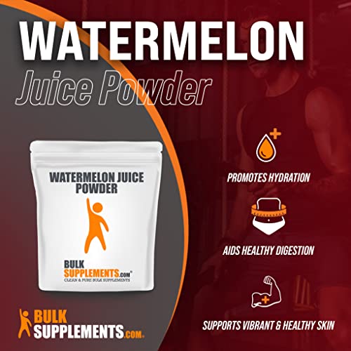 Image of BulkSupplements.com Watermelon Juice Powder - from Watermelon Fruit, Watermelon Powder - Fruit Powder, Hydation Supplement - 700mg per Serving, 1KG (2.2 lbs) (Pack of 5)