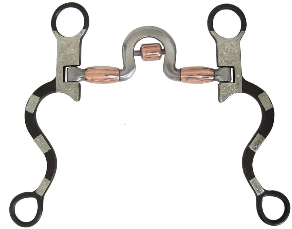 AJ Tack Engraved Spoon Bit with Copper Barrels