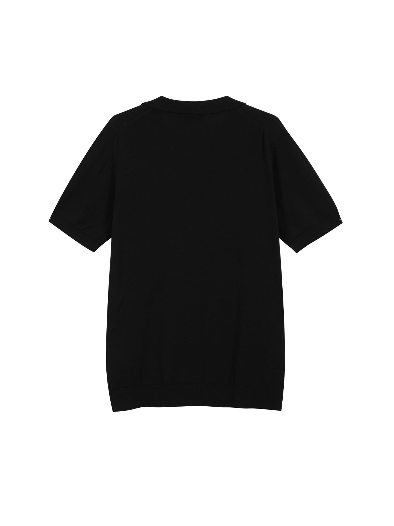 Diana Studio – Polo aus Strick ohne Knöpfe, Herren, 100% Leichtes extra gedrehtes Baumwollgewebe, Kurzarm, Casual Fit
