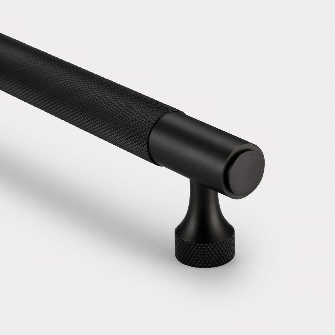 Pushka Home Ltd Black Solid Brass Knurled Bar Handles By Pushka Home Modern Finish For Door, Cabinet, Wardrobe, Drawers (Ph101-128Mm, )
