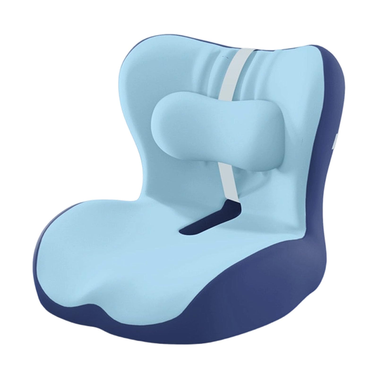 Generisch Cojín de espuma viscoelástica en forma de L integrado con soporte lumbar, cojín ortopédico para silla de oficina, respaldo ergonómico y cojín para el hogar, coche, silla de ruedas y sillas