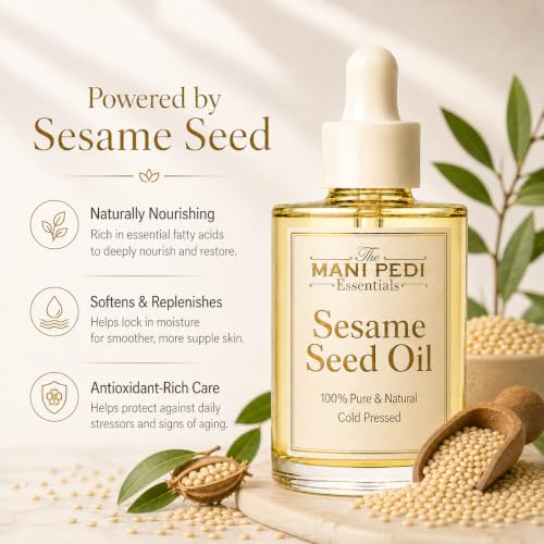 Image of TMPE Sesame Seed Oil, 100% Pure Cold & Pressed| Natural Til Oil for Face, Body Massage for Deeply Moisturized Skin 30ml
